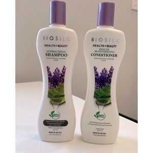 Biosilk Antibacterial Shampoo and Conditioner.